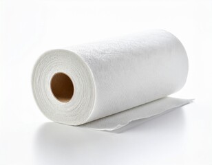 Fototapeta premium Single roll of paper towels isolated on 