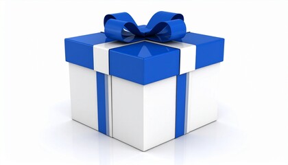 Obraz premium Generated iGift box with red bow isolated white background mage