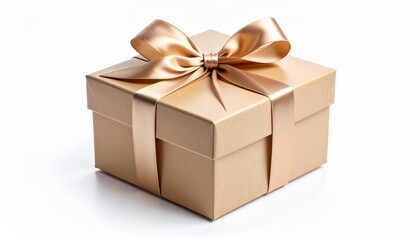 Fototapeta premium Generated iGift box with red bow isolated white background mage