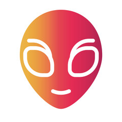 Fototapeta premium alien Gradient icon