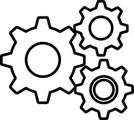Gear icon vector set. clockwork illustration sign collection. Mechanics symbol.