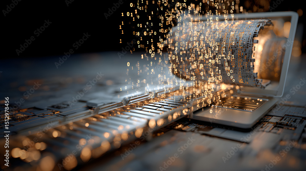 Poster data processing high-speed digital information flow visualization