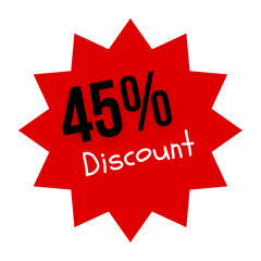 45% discount vector illustration commercial	