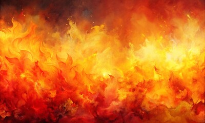 Red orange mustard fire amber yellow gold abstract watercolor water. Colorful art background. Bright hot burning flame light fun. Autumn fall. Wide banner. Panoramic. Sale. Blank template. Design. 