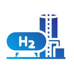 Industrial hydrogen tank, symbolizing alternative fuel technology.