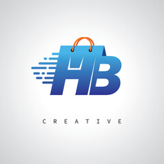 HB Monogram Shopping Logo – Creative Vector Design for E-commerce & Retail Branding