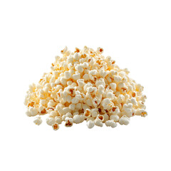 Delicious Pile of Buttery Popcorn Isolated on Transparent Background