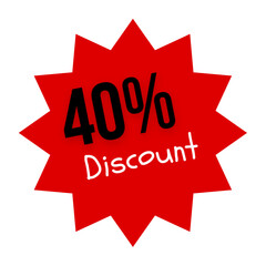 40% discount vector illustration commercial	