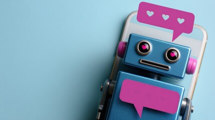Supportive AI Bot Expressing Emotion Through Text Messages on Smartphone