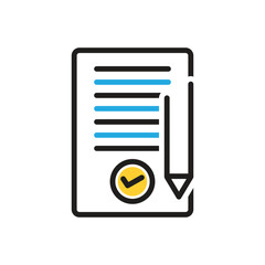 Multi color icon for agreement