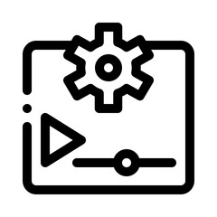 Video Tutorial line icon