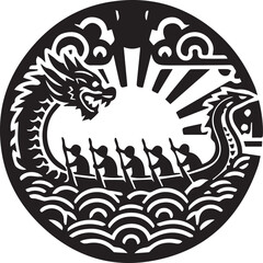 Chinnese badge black 