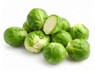 Brussels sprouts isolated on white background