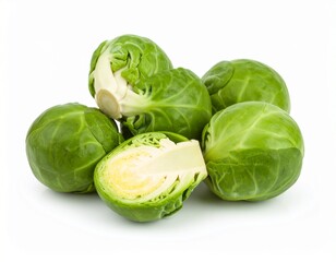 Fototapeta premium Brussels sprouts isolated on white background