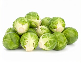 Obraz premium Brussels sprouts isolated on white background