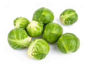 Brussels sprouts isolated on white background