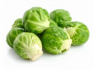 Obraz premium Brussels sprouts isolated on white background