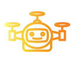 drone Line Gradient Icon