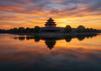 Fototapeta premium Golden Hour Reflection