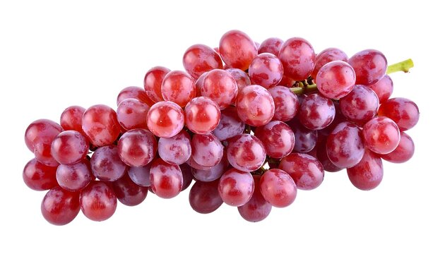 Cluster of vibrant red grapes