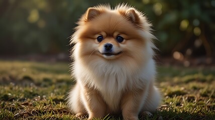 pomeranian dog portrait