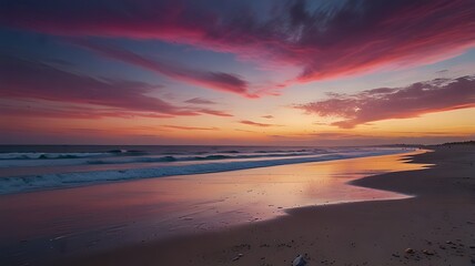 sunset on the beach