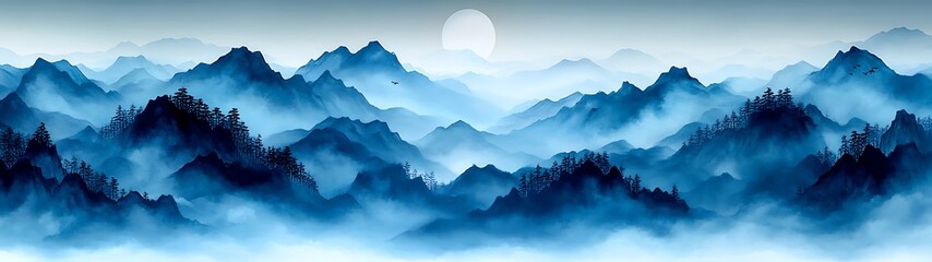 Misty Mountain Range
