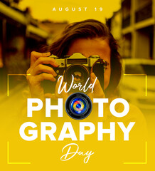 World Photography Day social media template