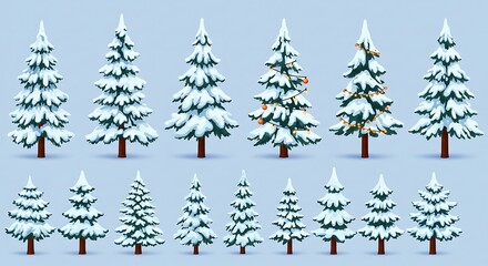 Fototapeta premium Winter's Evergreen Collection