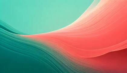 Abstract Pastel Background Mint Green to Coral Pink Gradient