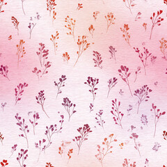 A pink background with a pattern of flowers