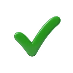 A green checkmark symbol on transparent background
