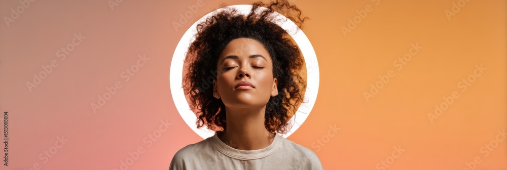Aufkleber Meditation Session With No-Caffeine Symbol Highlighting Tranquility and Focus in a Warm, Minimalistic Setting
