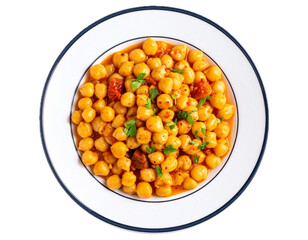 Traditional turkish chickpea food isolated on transparent background