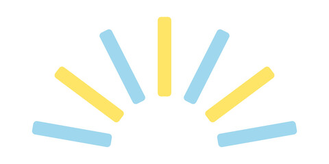 シンボル、サイン、気付き、発見、青、黄色