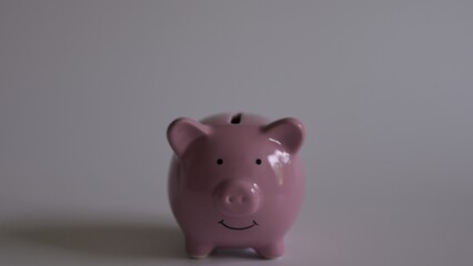 Saving money action home financial planning content indoor environment close-up viewpoint personal...