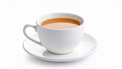 Obraz premium Tea with milk isolated on white background 