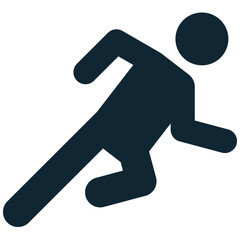 Athletics icon vector for school sports, physical education, or training visuals. Ideal for fitness apps, youth activities, and competition or team building concepts.