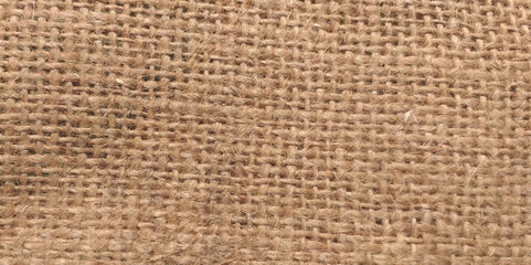 Jute pattern. Threads background. Sackcloth surface, material.