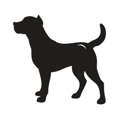 Black Dog Silhouette Standing Dog Vector Illustration for Pet, Animal, and Canine Design Projects, ai generated