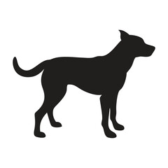 Black Dog Silhouette Standing Dog Vector Illustration for Pet, Animal, and Canine Design Projects, ai generated
