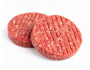 Hamburger patty isolated on a white background 