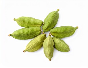 Cardamom isolated on white background 