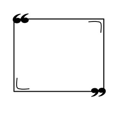 Frame doodle rectangle bubble template with quotes for quoting motivational text, dialog, quotes.