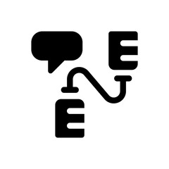 Let's discuss speech bubble icon