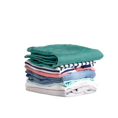 Stack of Neatly Folded Jeans and Pants - Organized Apparel for Easy Storage