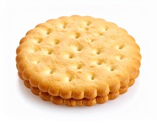 Fluffy buttery biscuit isolated on white background