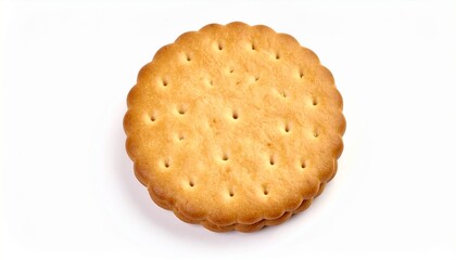 Fluffy buttery biscuit isolated on white background