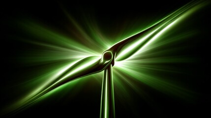 Green Energy Wind Turbine: Abstract Art of Clean Power