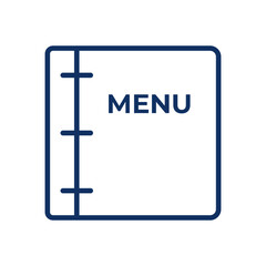 Obraz premium Restaurant Menu Book Line Icon. Editable Stroke Cookbook Outline Sign
